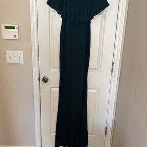 Elegant Black Off-Shoulder Maxi Dress